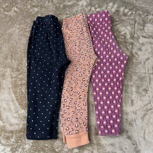 Carter's Baby Girl Jersey Leggings 18 Month Lot of 3